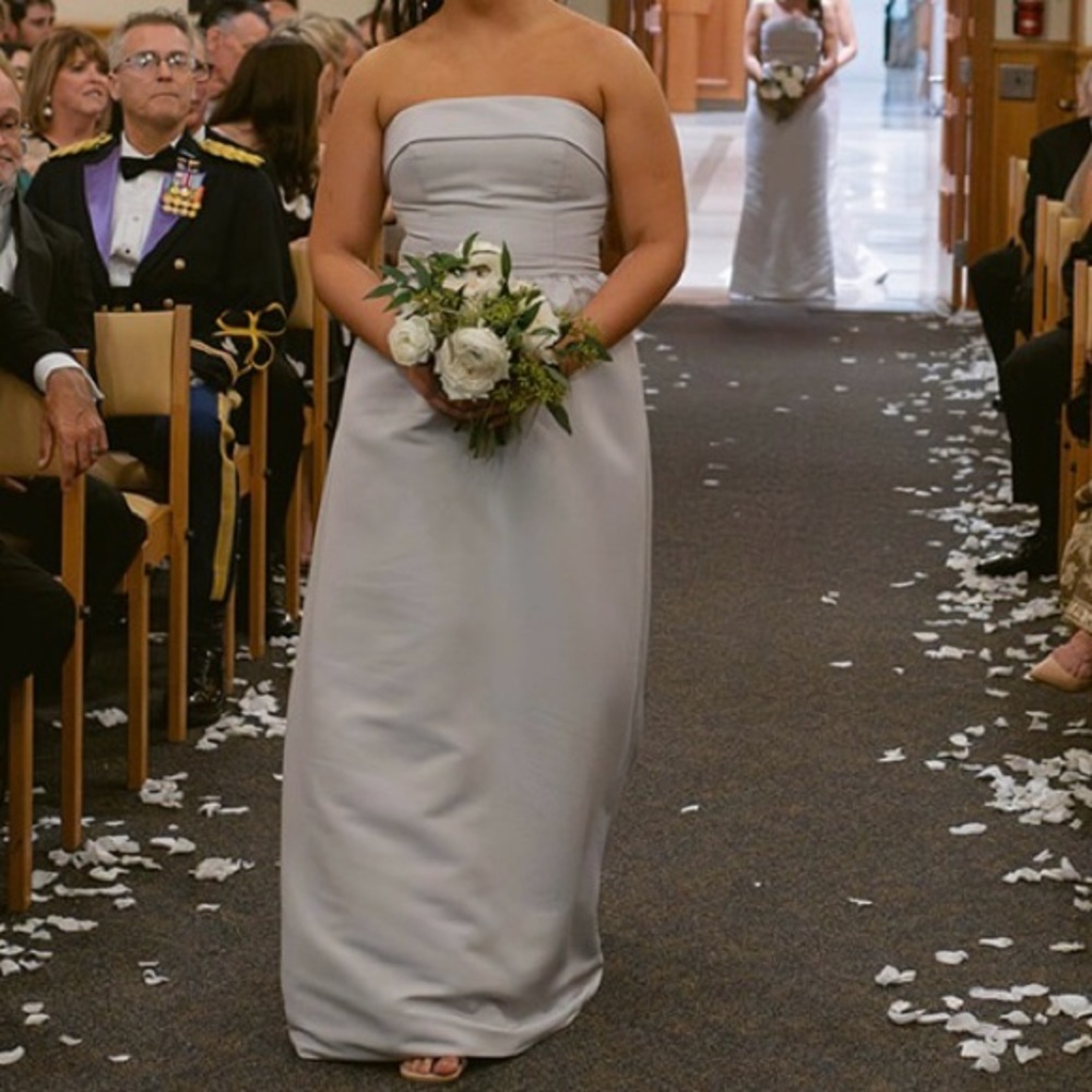 Amsale Rene bridesmaid dress- Platinum size 8